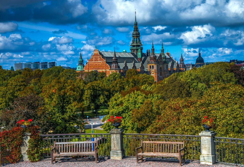 Skansen park view in Stockholm, Sweden