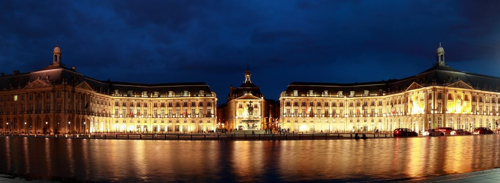 Exploring Bordeaux you will visit the Place de la Bourse and the Miroir d'eau