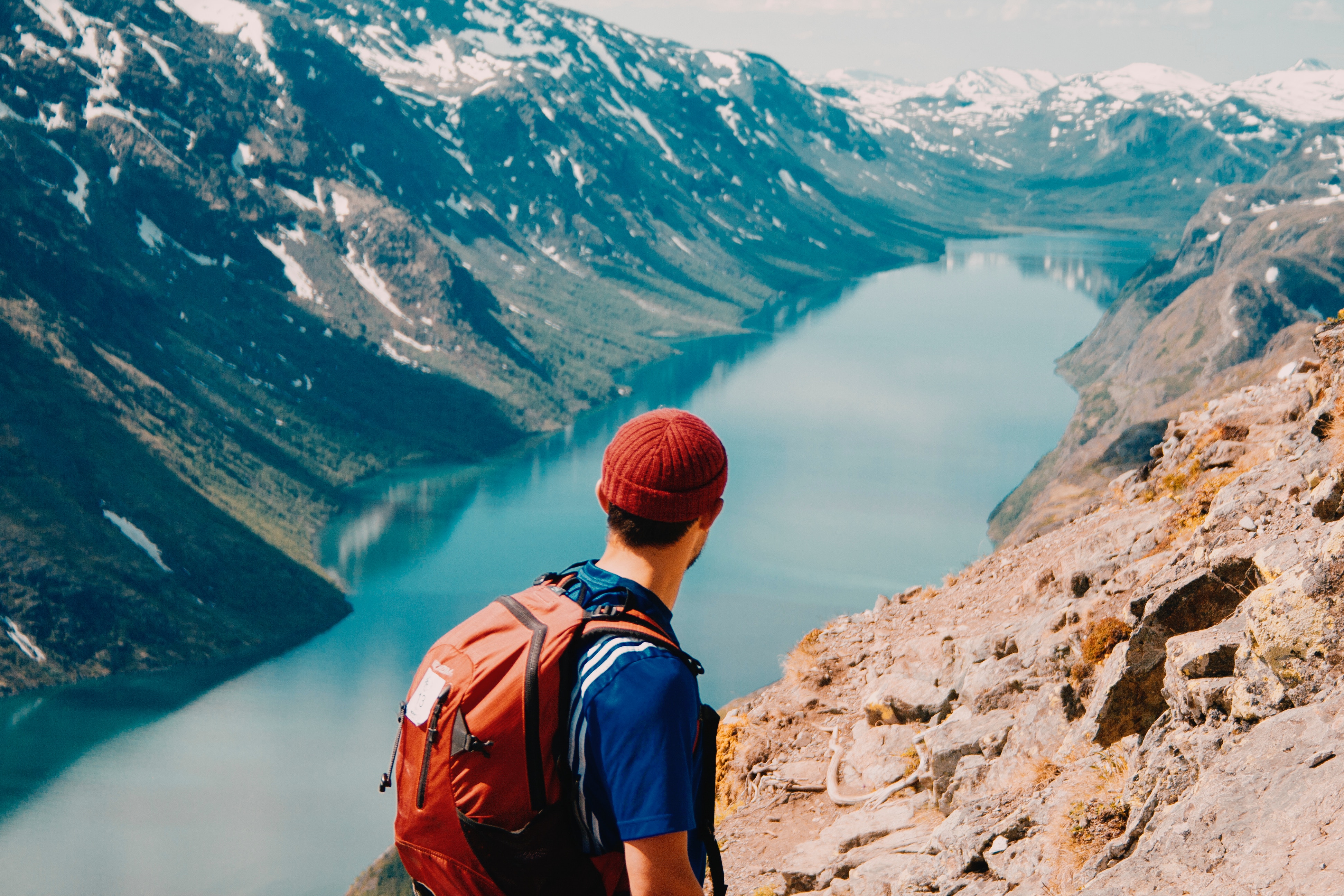 Hiking in the Norwegian fjords
