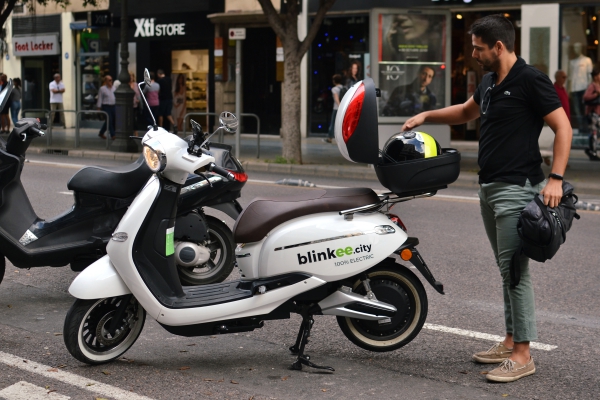 Blinkee motosharing scooters are available in the most cities