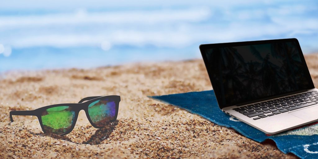 working from the beach is the digital nomad dream