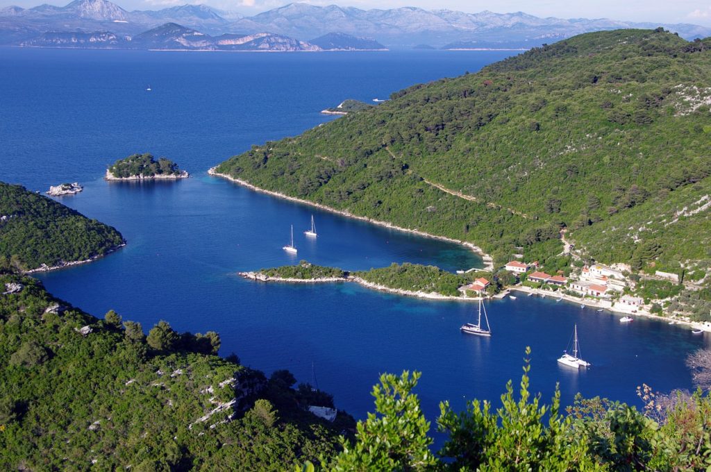 Mljet national park view in Croatia