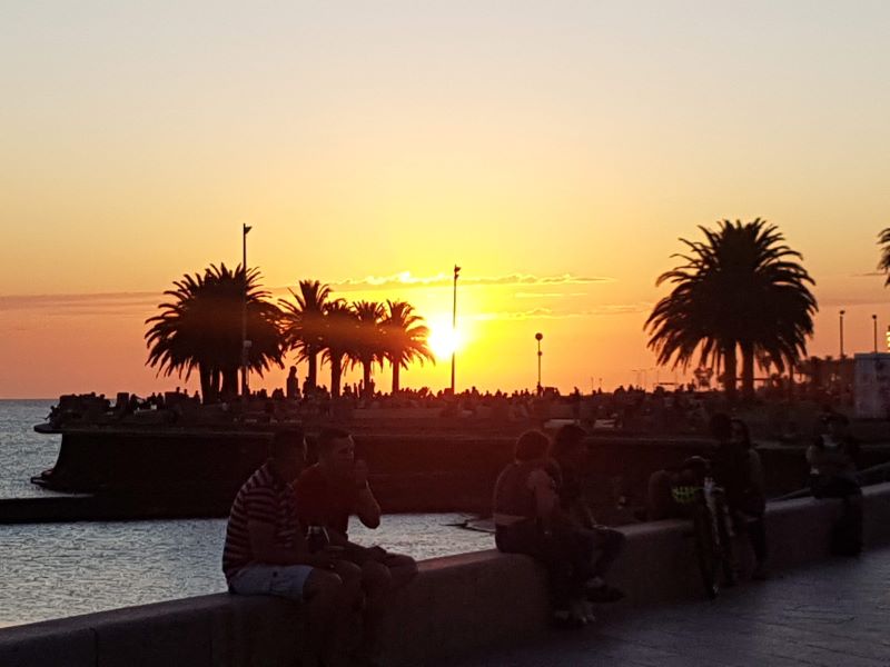 Sunset from Parque Rodo in Montevideo, Uruguay