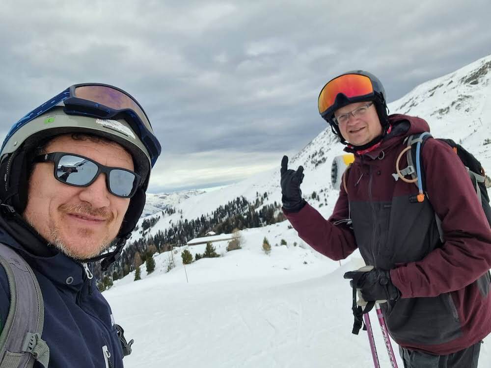 Stefan from Ski Hostel and Oli from Gone Travelling at Verbier