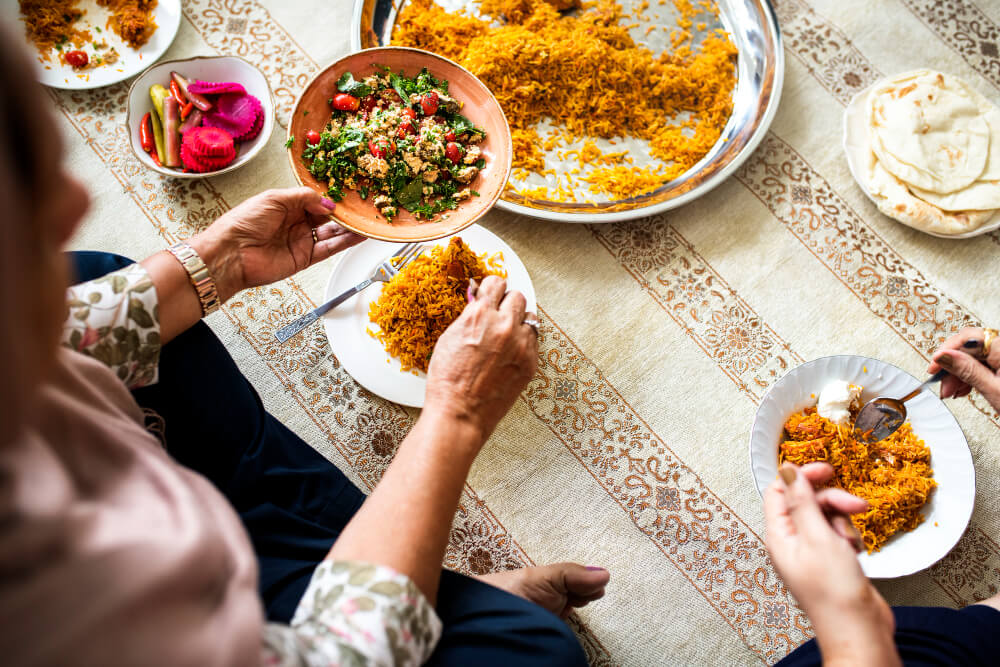 Biriyani is a popular sunday dinner in India and Pakistan