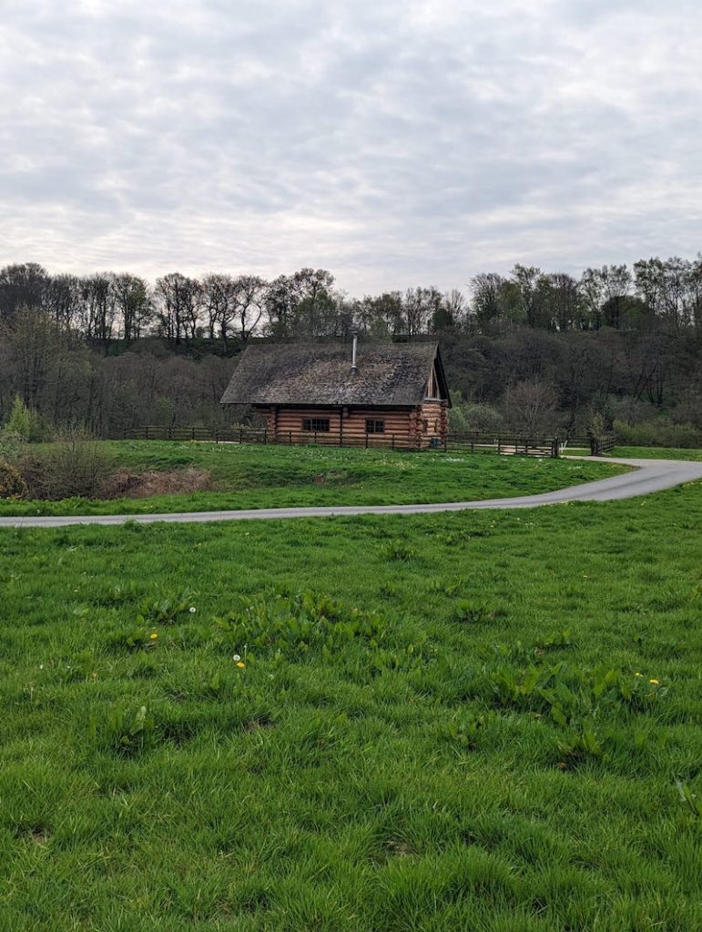 The approach to the Hidden River Cabins in Cumbria
