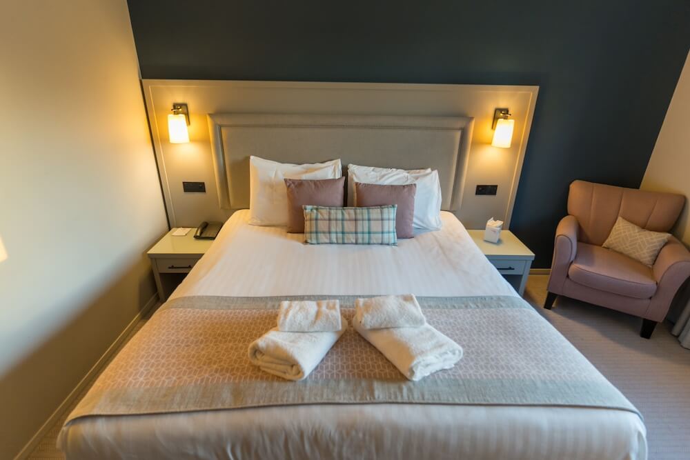 The ground floor double room at Gretna Hall Hotel in Scotland